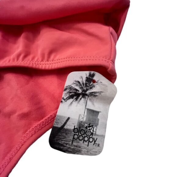 Coral Orange Swim Bottoms Size Small Foldover top NWT Beach Pool Vacation - Picture 4 of 9